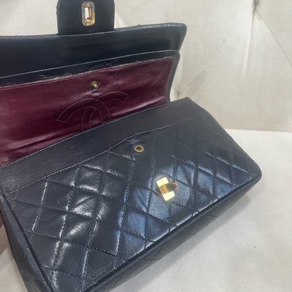 Chanel Vintage Classic Doubel Flap 24K Gold Plated Quilted Lambskin Bag - Picture 11 of 16